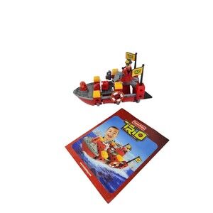 Trio  Bricks Fire House And Rescue Boat, Incomplete Lot